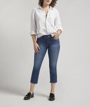 JAG Women's Maya Capri Jeans Size 6 Petite Night Blue Wash Stretch Mid Rise NWT